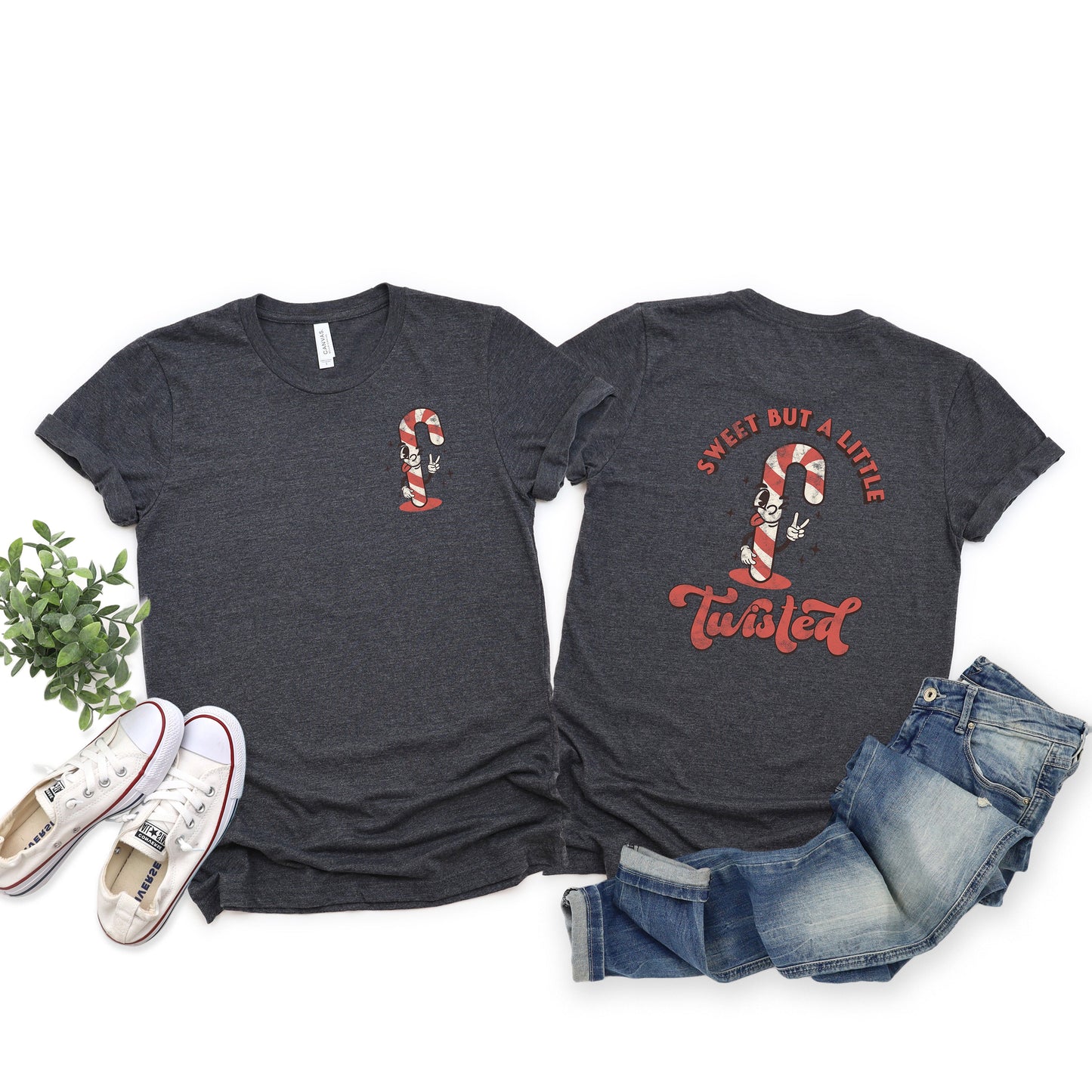 A Little Twisted | Short Sleeve Crew Neck | Front And Back Ink