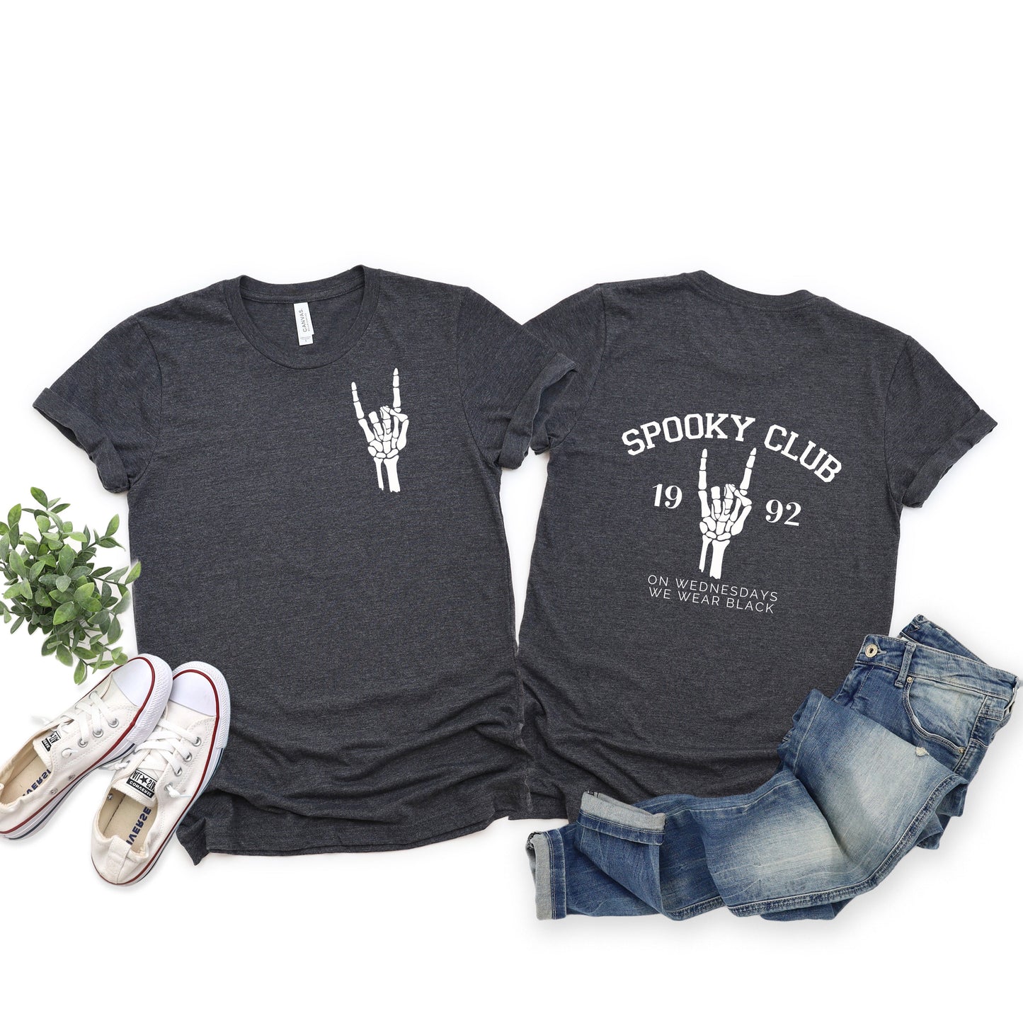 Spooky Club | Short Sleeve Crew Neck | Front And Back Ink