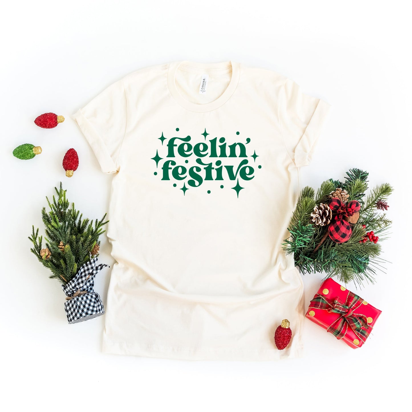 Whimsical Feeling Festive | Short Sleeve Crew Neck