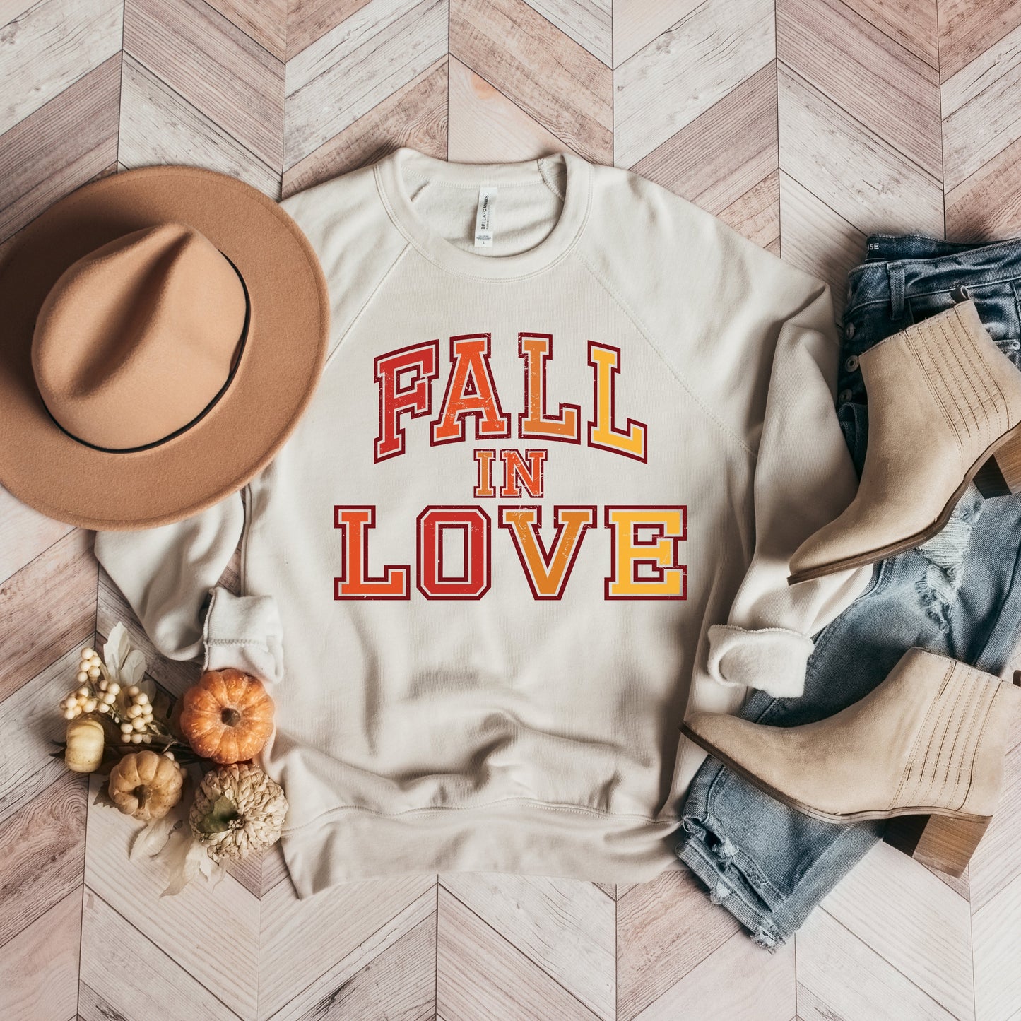 Fall In Love Ombre | Bella Canvas Sweatshirt