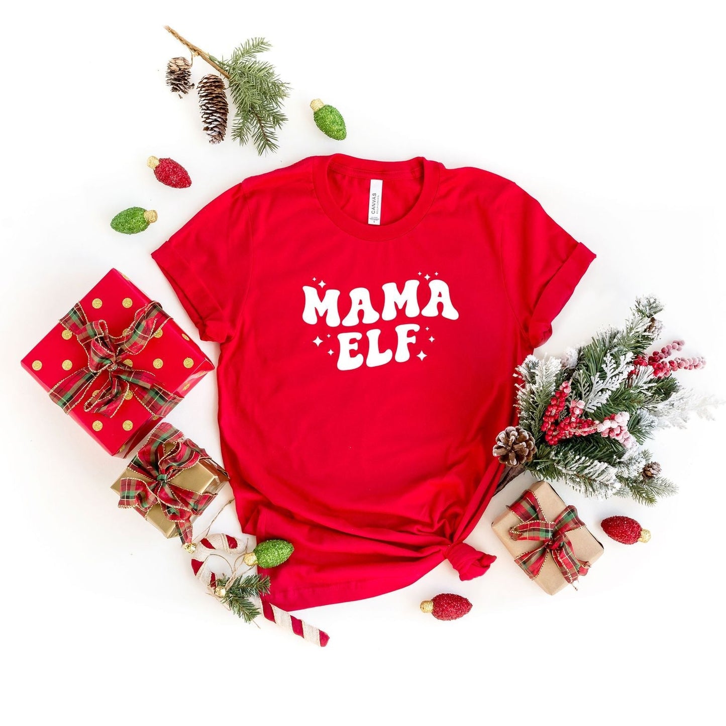 Mama Elf | Short Sleeve Crew Neck