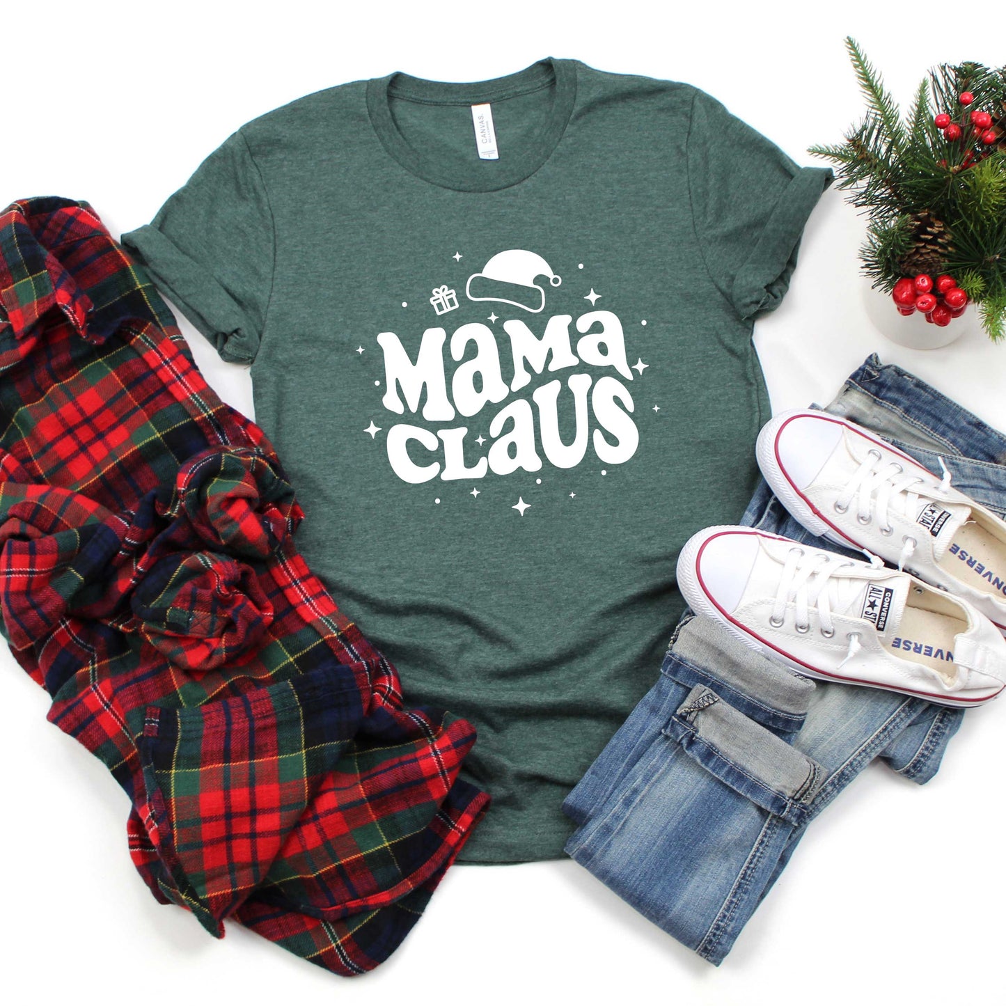 Mama Claus | Short Sleeve Crew Neck