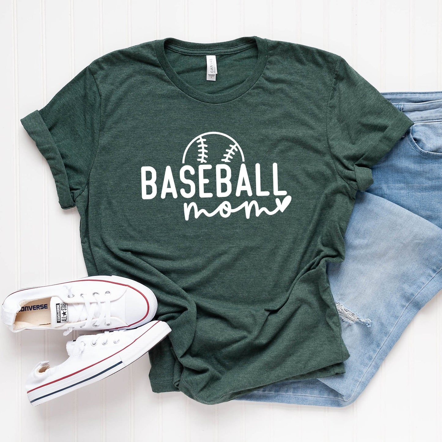 Baseball Mom Ball | Short Sleeve Crew Neck