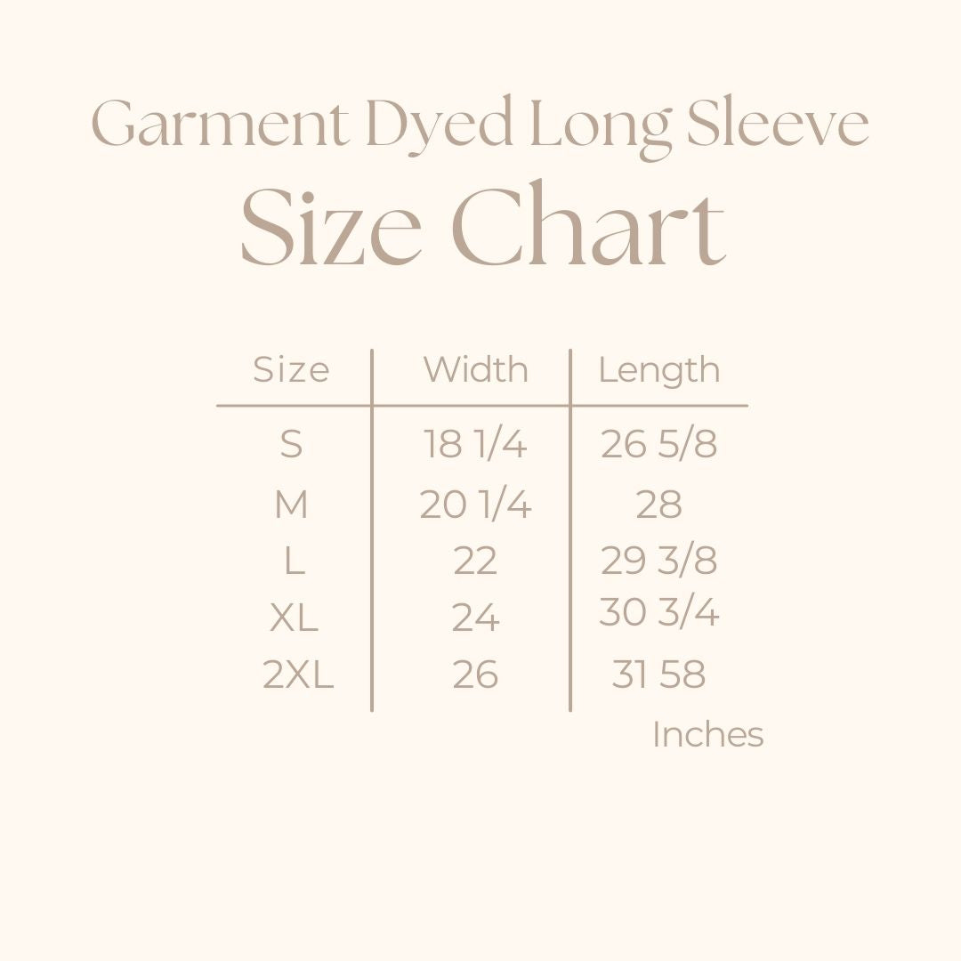 Embroidered Game Day Arch | Garment Dyed Long Sleeve