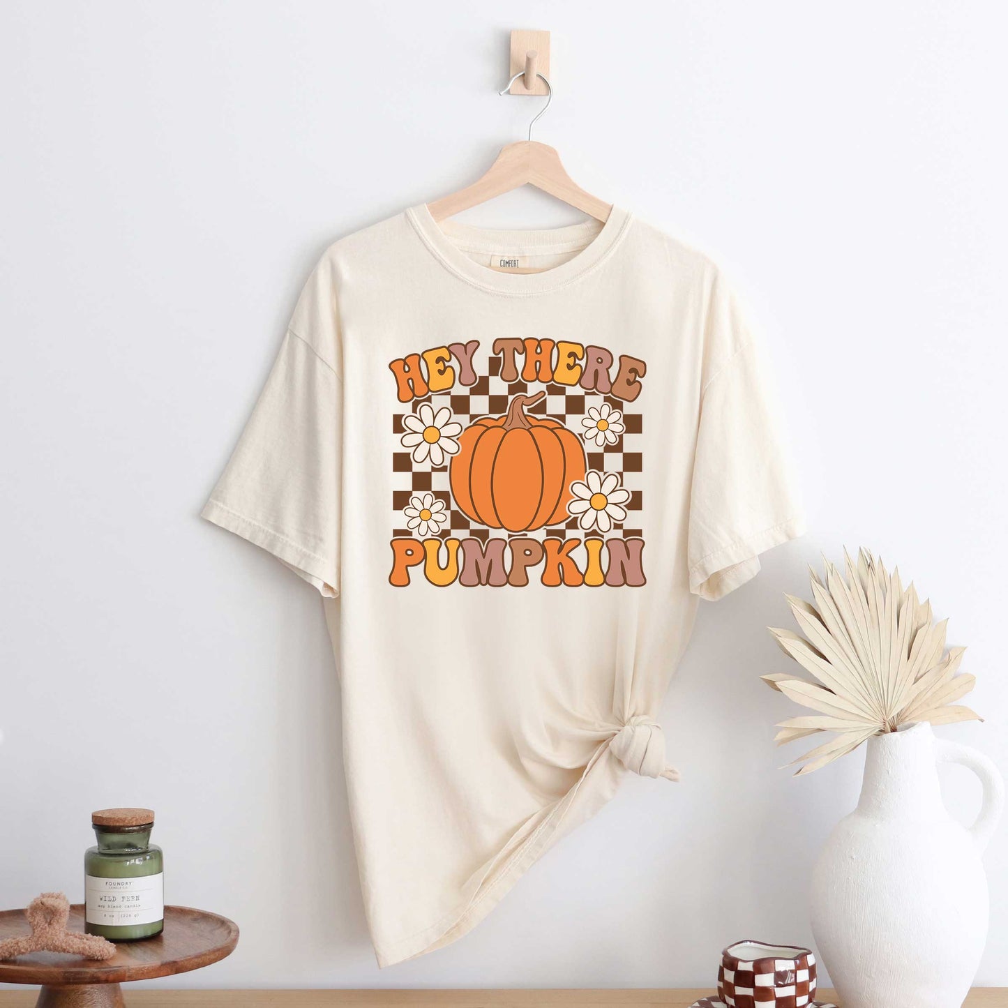 Hey There Pumpkin Flowers | Garment Dyed Tee