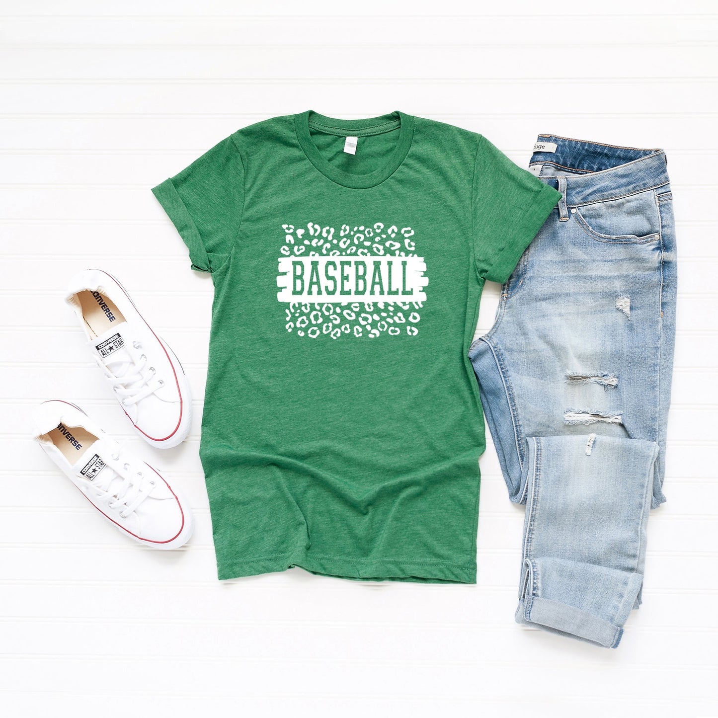 Baseball Leopard | Short Sleeve Crew Neck