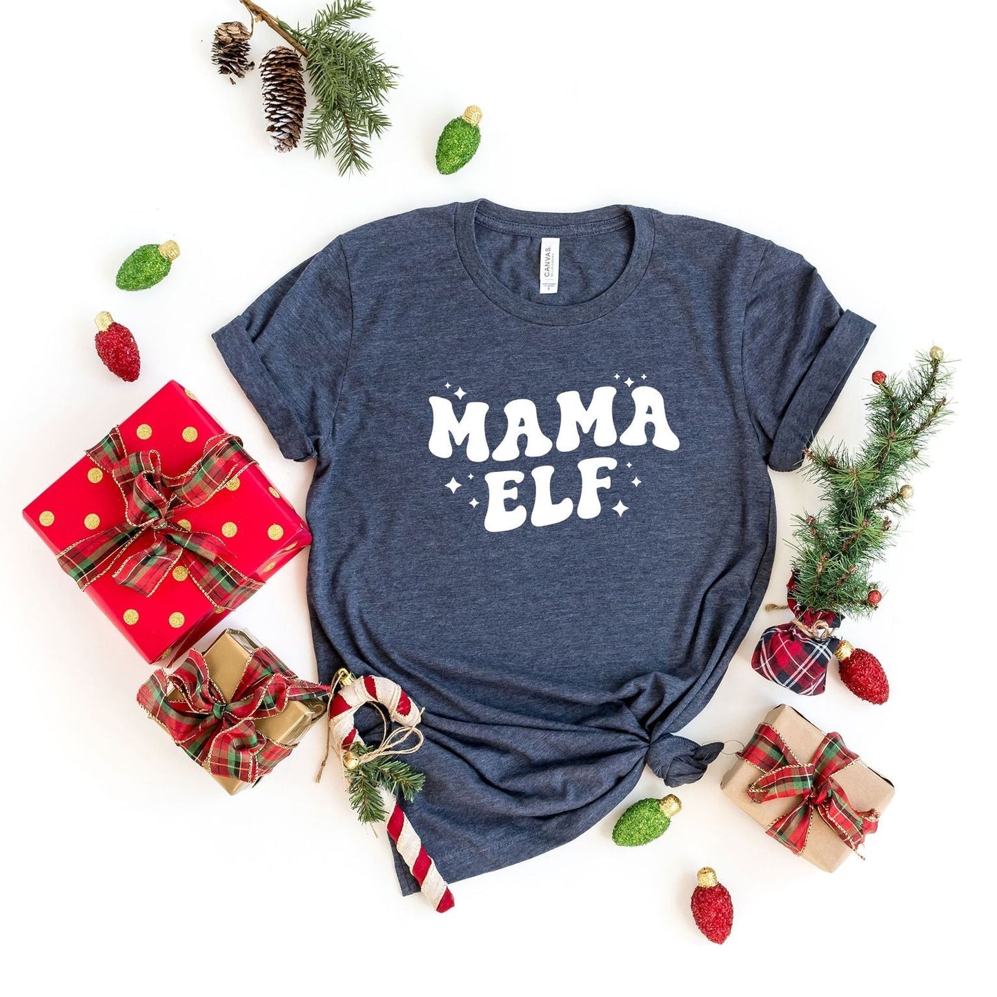 Mama Elf | Short Sleeve Crew Neck