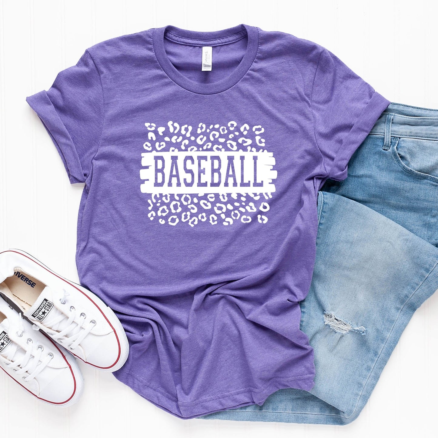 Baseball Leopard | Short Sleeve Crew Neck