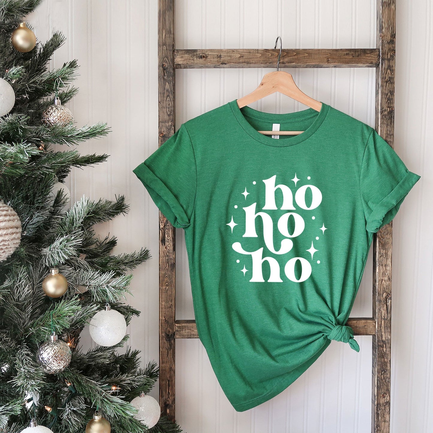 Whimsical Ho Ho Ho | Short Sleeve Crew Neck