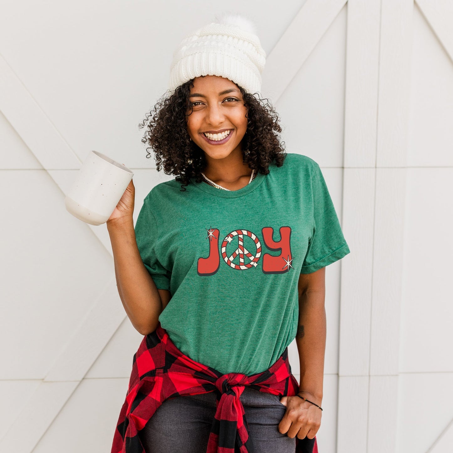 Joy Peace Sign | Short Sleeve Crew Neck