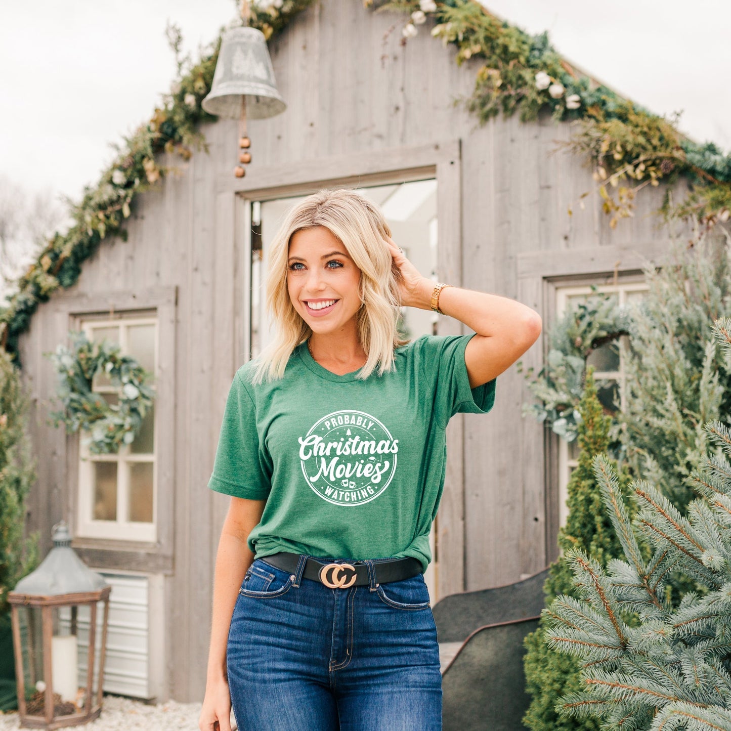 Probably Watching Christmas Movies | Short Sleeve Crew Neck