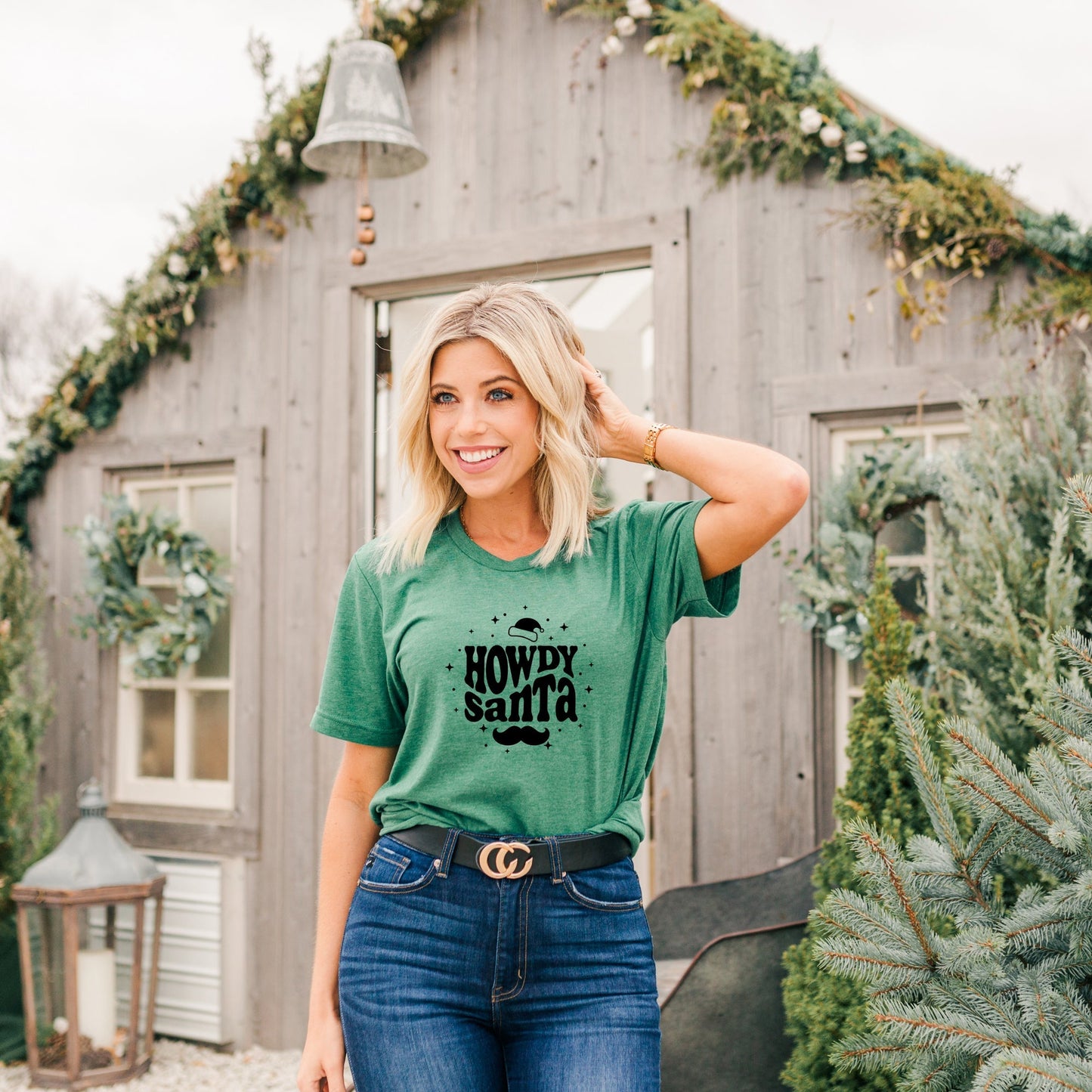 Howdy Santa | Short Sleeve Crew Neck