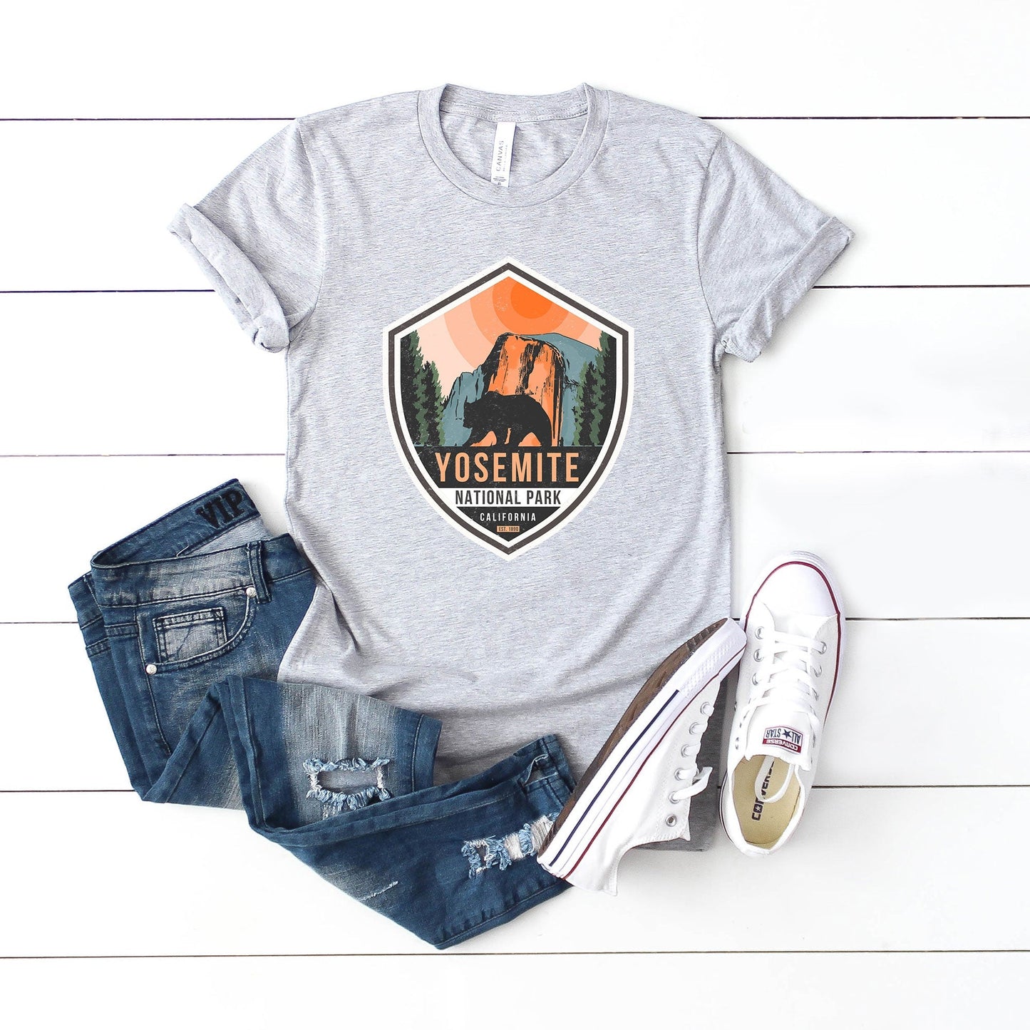 Yosemite National Park Badge | Short Sleeve Crew Neck