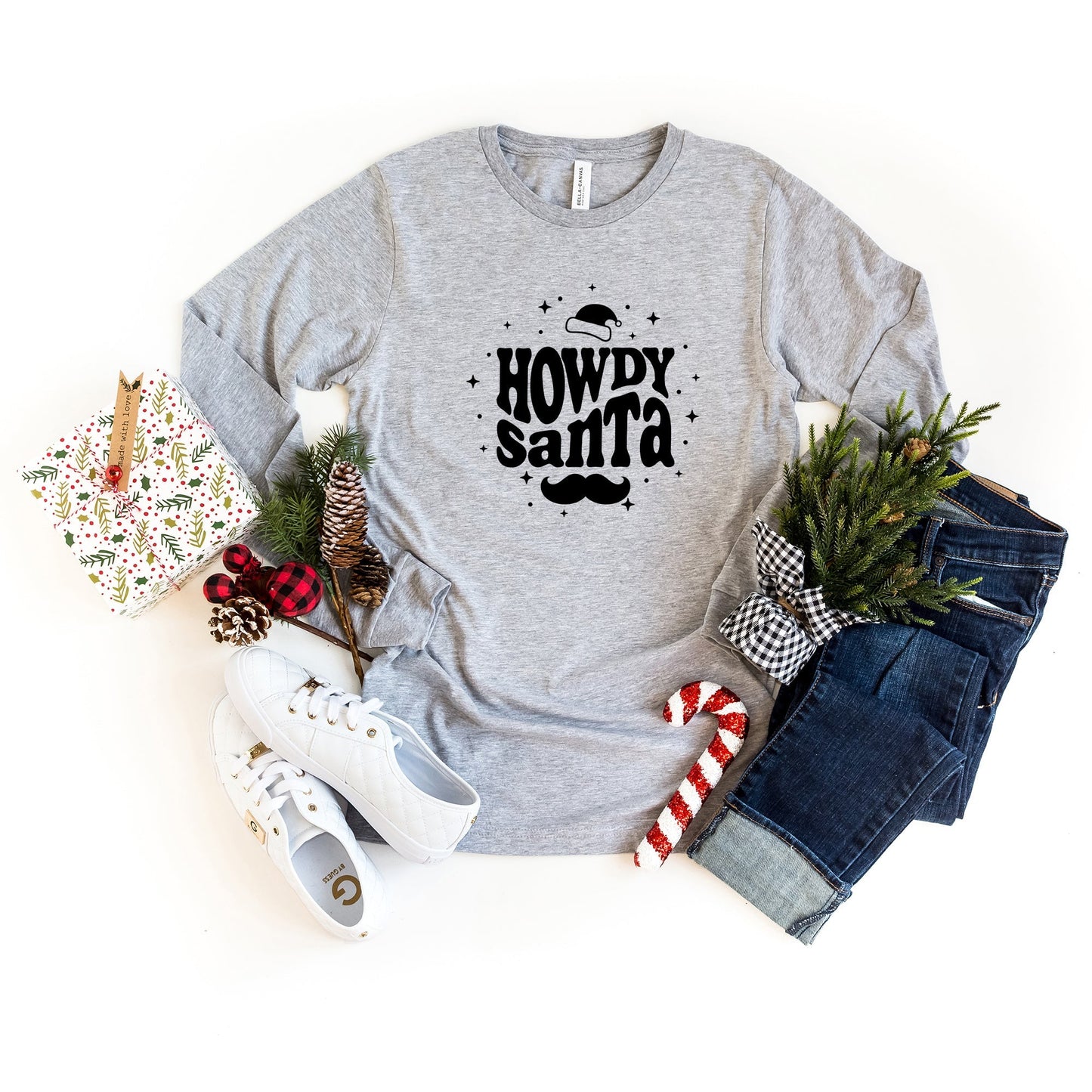 Howdy Santa | Long Sleeve Crew Neck