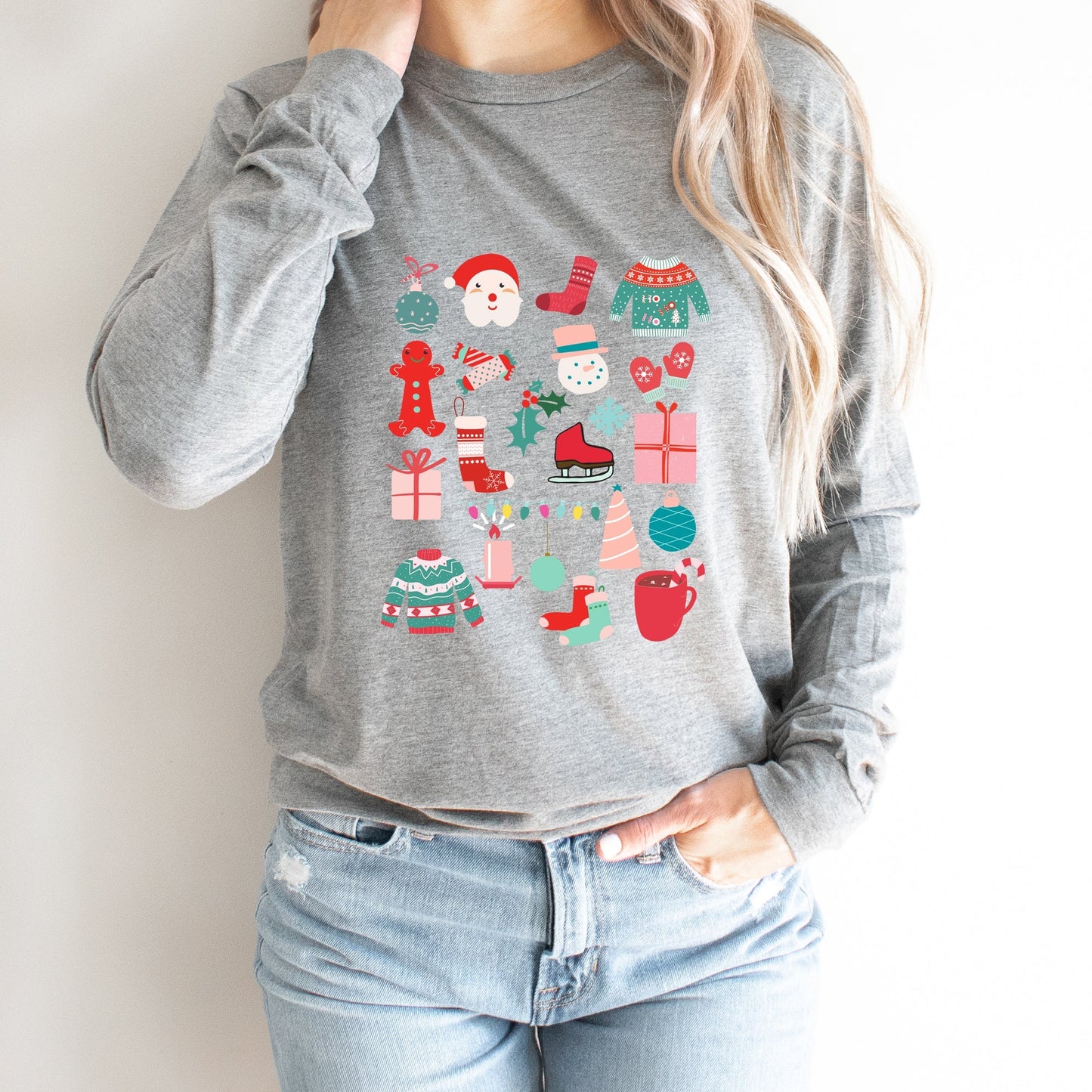 Boho Christmas Chart | Long Sleeve Crew Neck