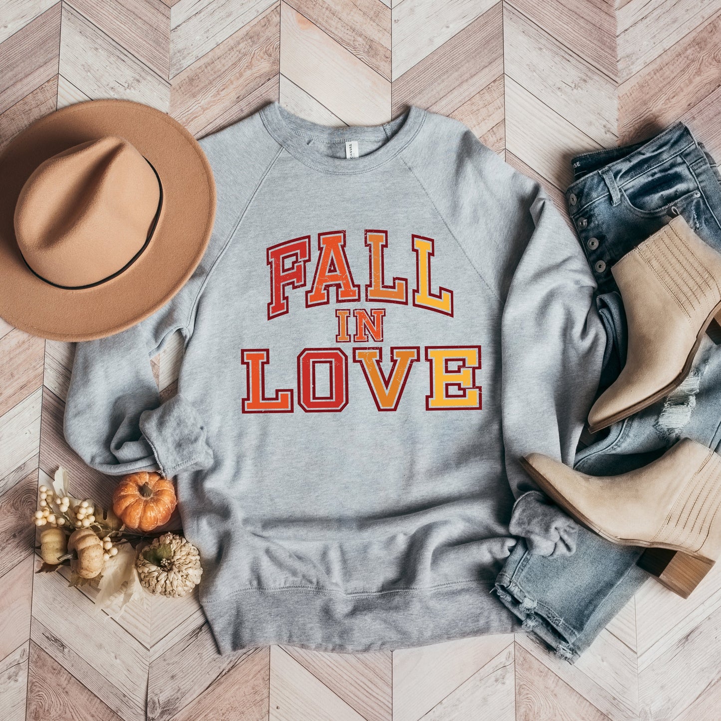 Fall In Love Ombre | Bella Canvas Sweatshirt
