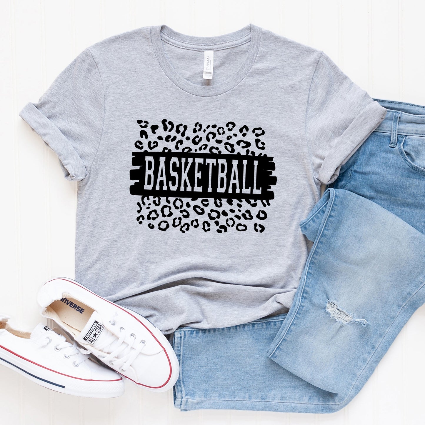 Basketball Leopard | Short Sleeve Crew Neck