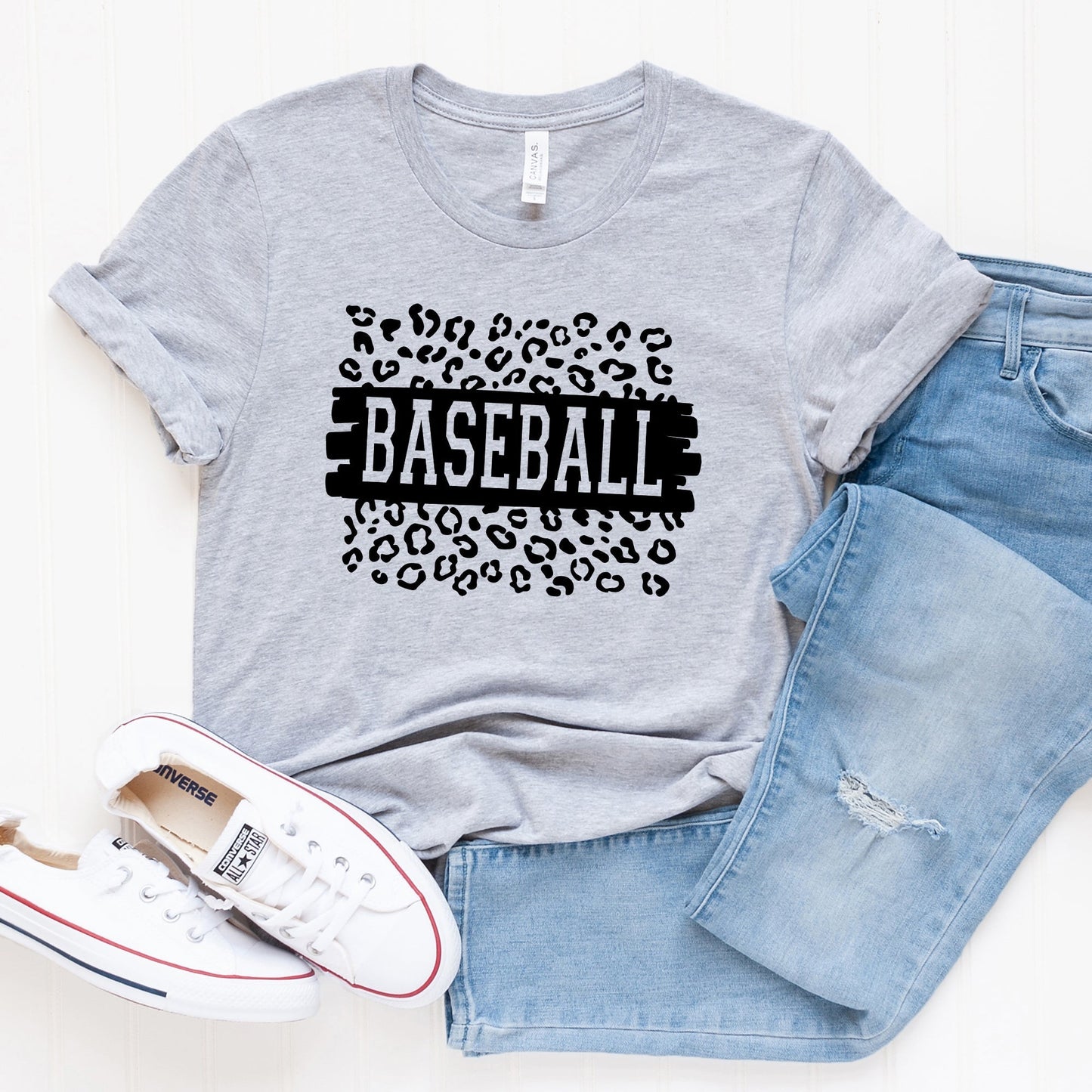 Baseball Leopard | Short Sleeve Crew Neck