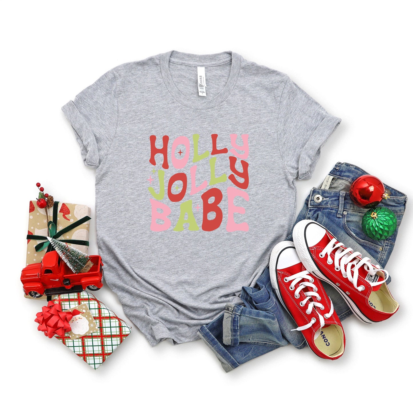 Holly Jolly Babe | Short Sleeve Crew Neck