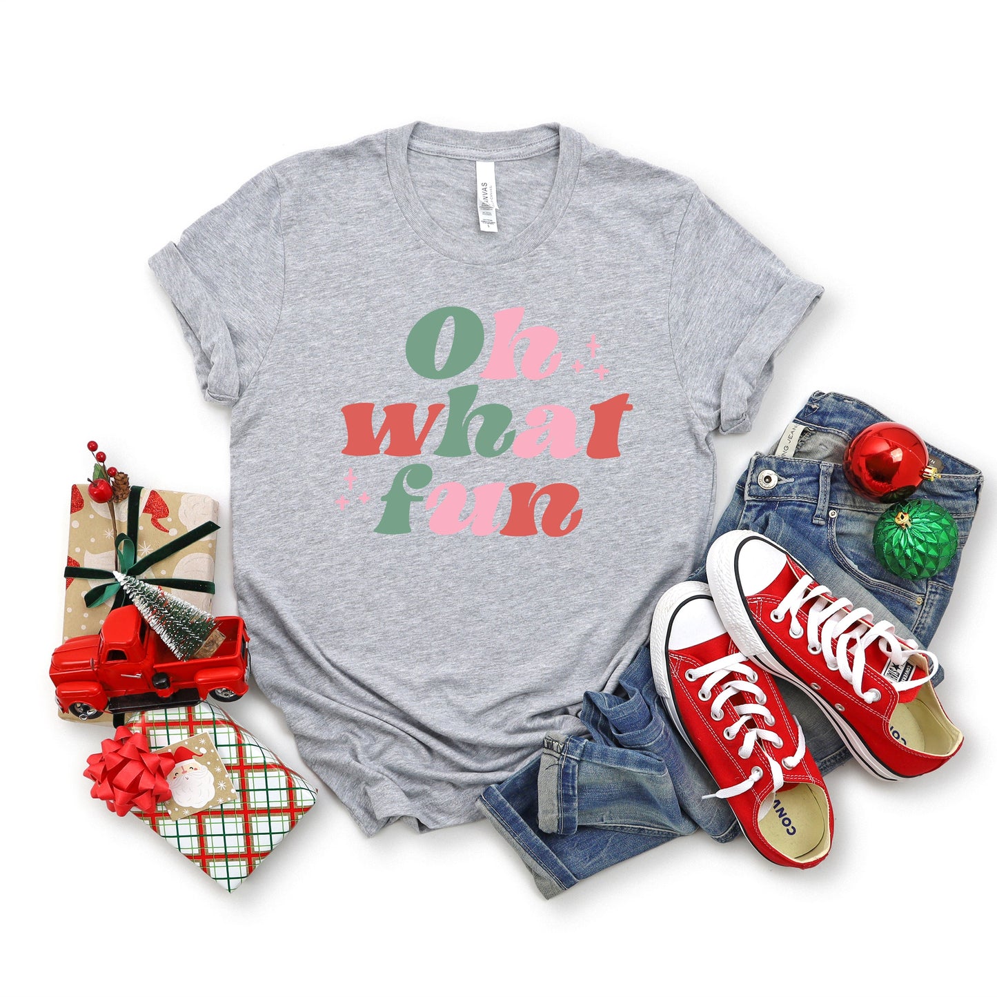 Retro Oh What Fun | Short Sleeve Crew Neck