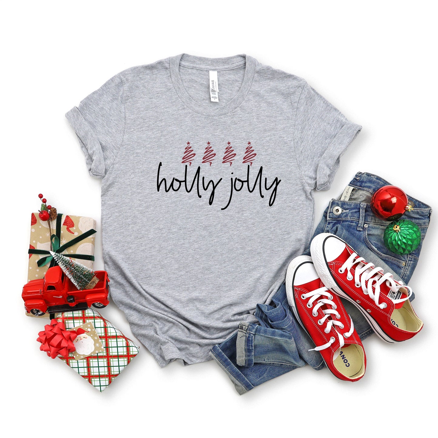 Holly Jolly Trees | Short Sleeve Crew Neck