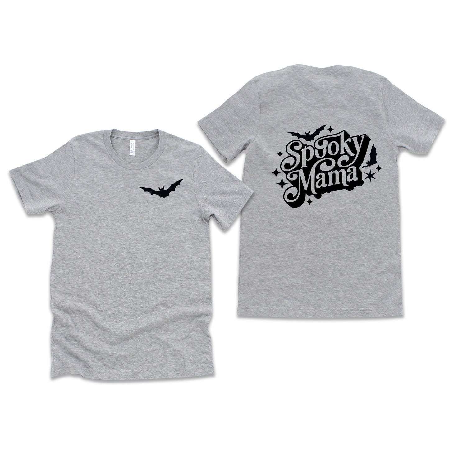 Spooky Mama Bats | Short Sleeve Crew Neck | Front And Back Ink
