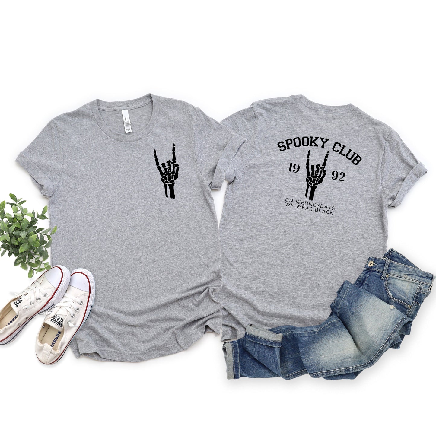 Spooky Club | Short Sleeve Crew Neck | Front And Back Ink