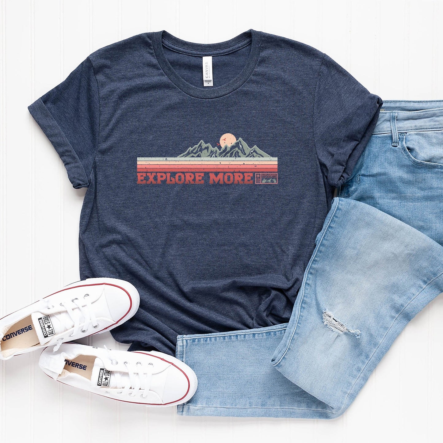 Explore More Mountains Retro | Short Sleeve Graphic Tee