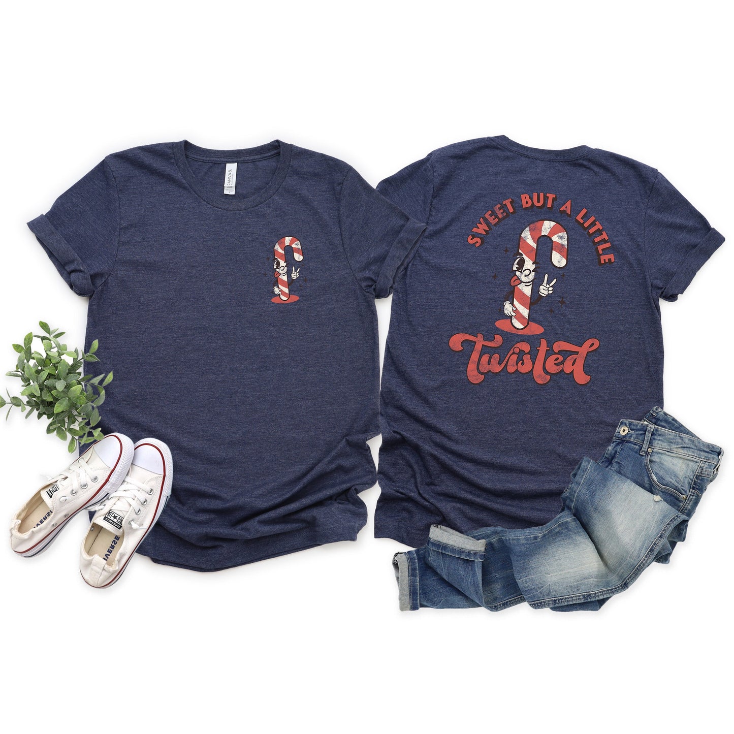 A Little Twisted | Short Sleeve Crew Neck | Front And Back Ink