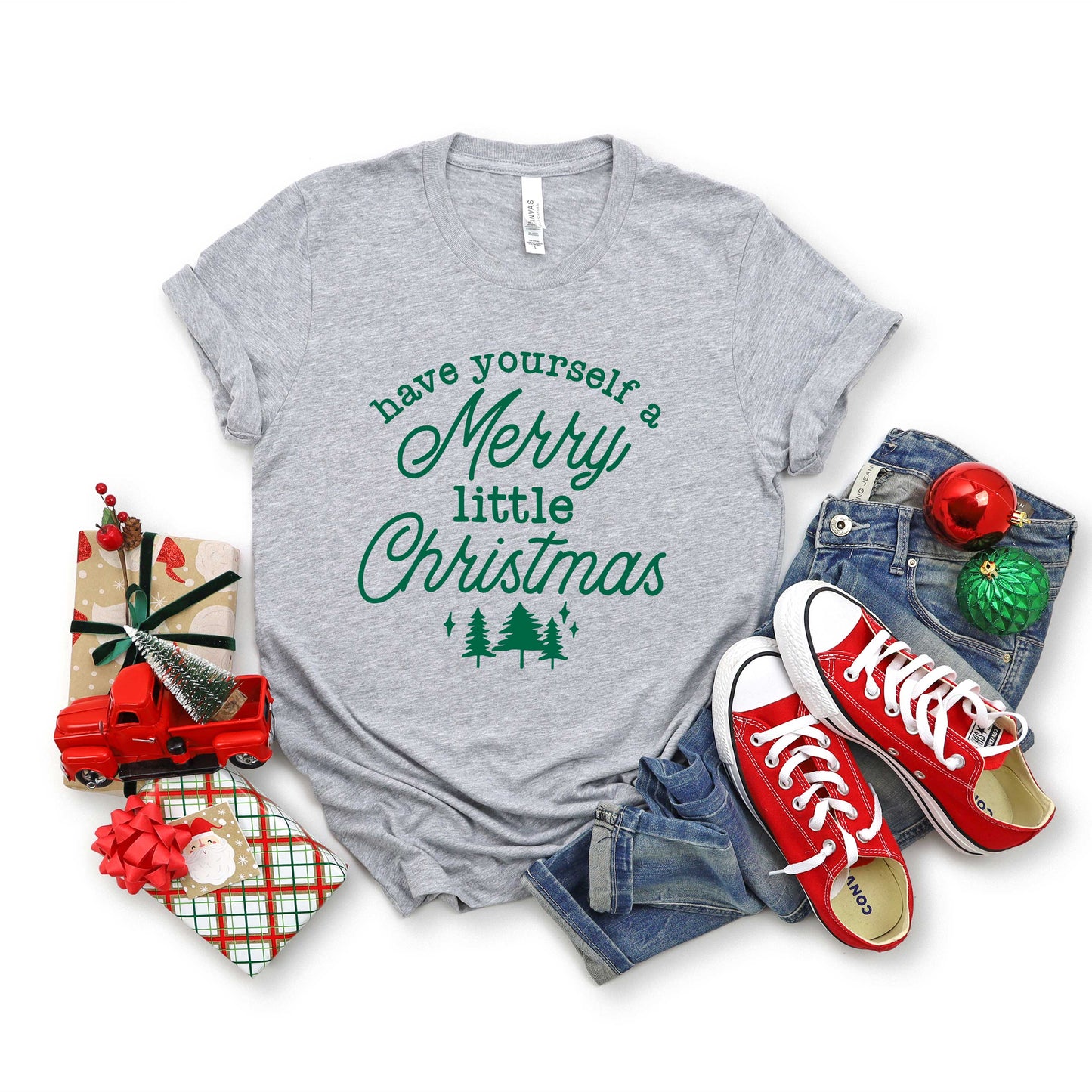 Merry Little Christmas Trees | Short Sleeve Crew Neck
