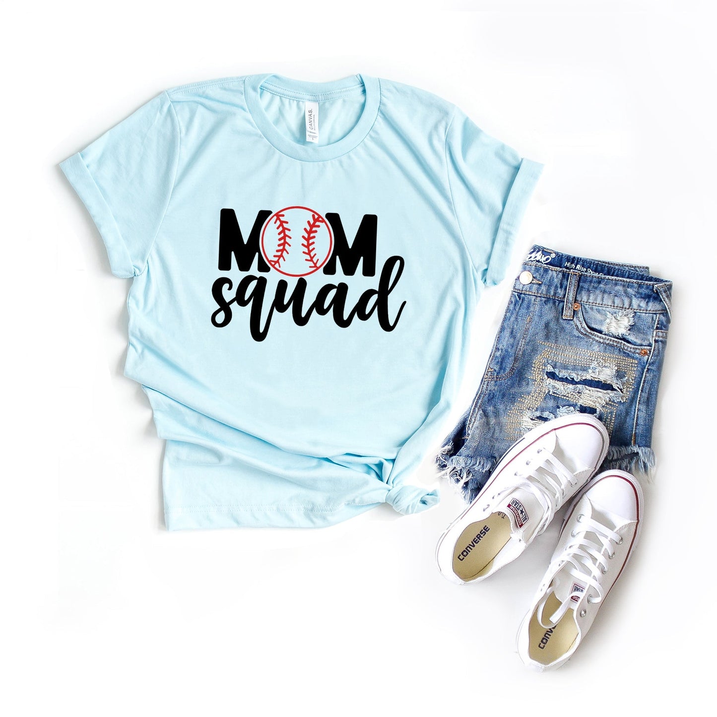 Mom Squad Baseball | Short Sleeve Crew Neck