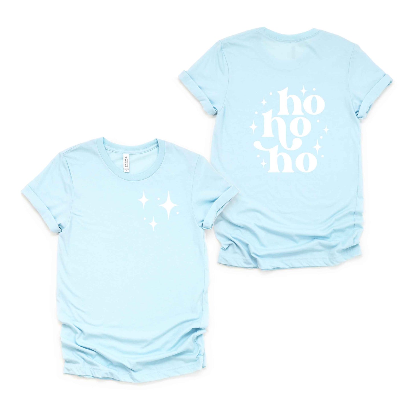 Whimsical Ho Ho Ho | Short Sleeve Crew Neck | Front And Back Ink