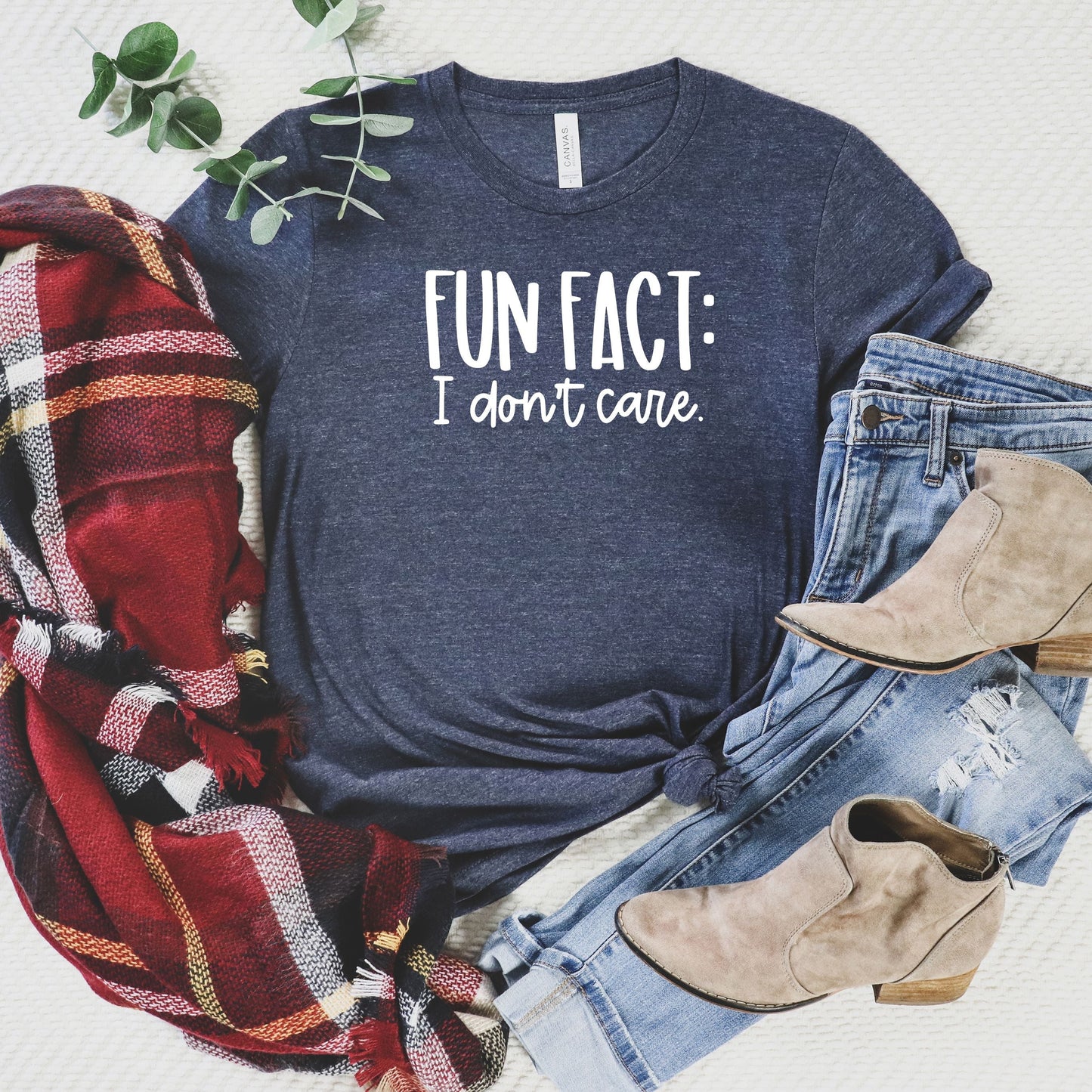 Fun Fact I Don't Care | Short Sleeve Crew Neck