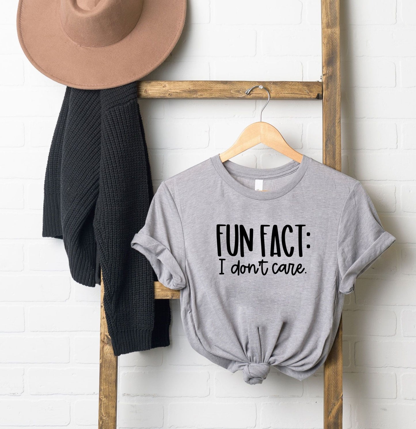 Fun Fact I Don't Care | Short Sleeve Crew Neck