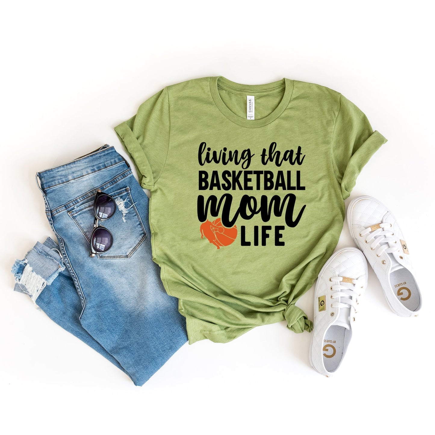 Basketball Mom Life | Short Sleeve Crew Neck