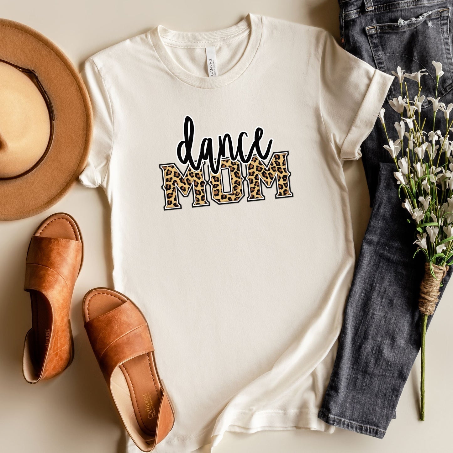 Leopard Dance Mom | Short Sleeve Crew Neck