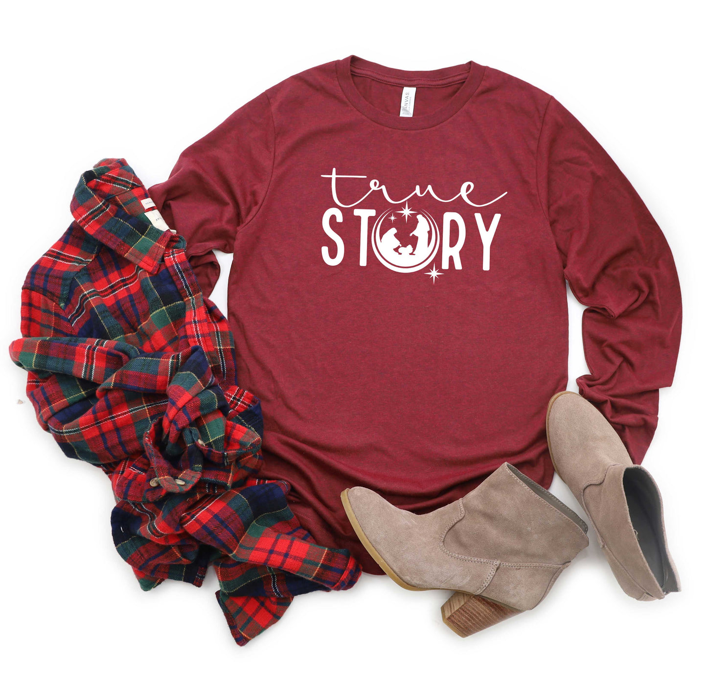 True Story Nativity | Long Sleeve Crew Neck