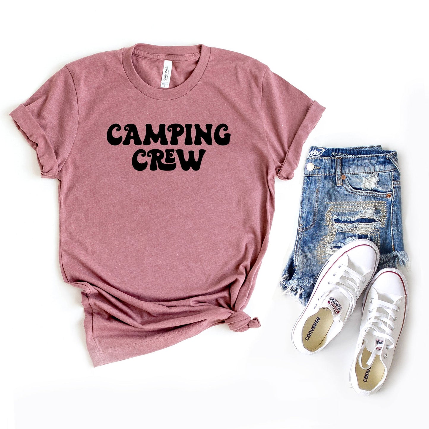 Camping Crew Retro | Short Sleeve Crew Neck
