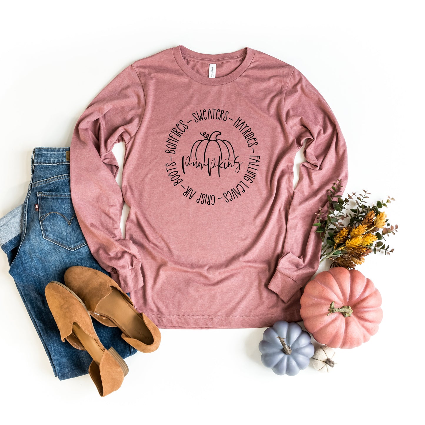 Fall Bucket List | Long Sleeve Crew Neck