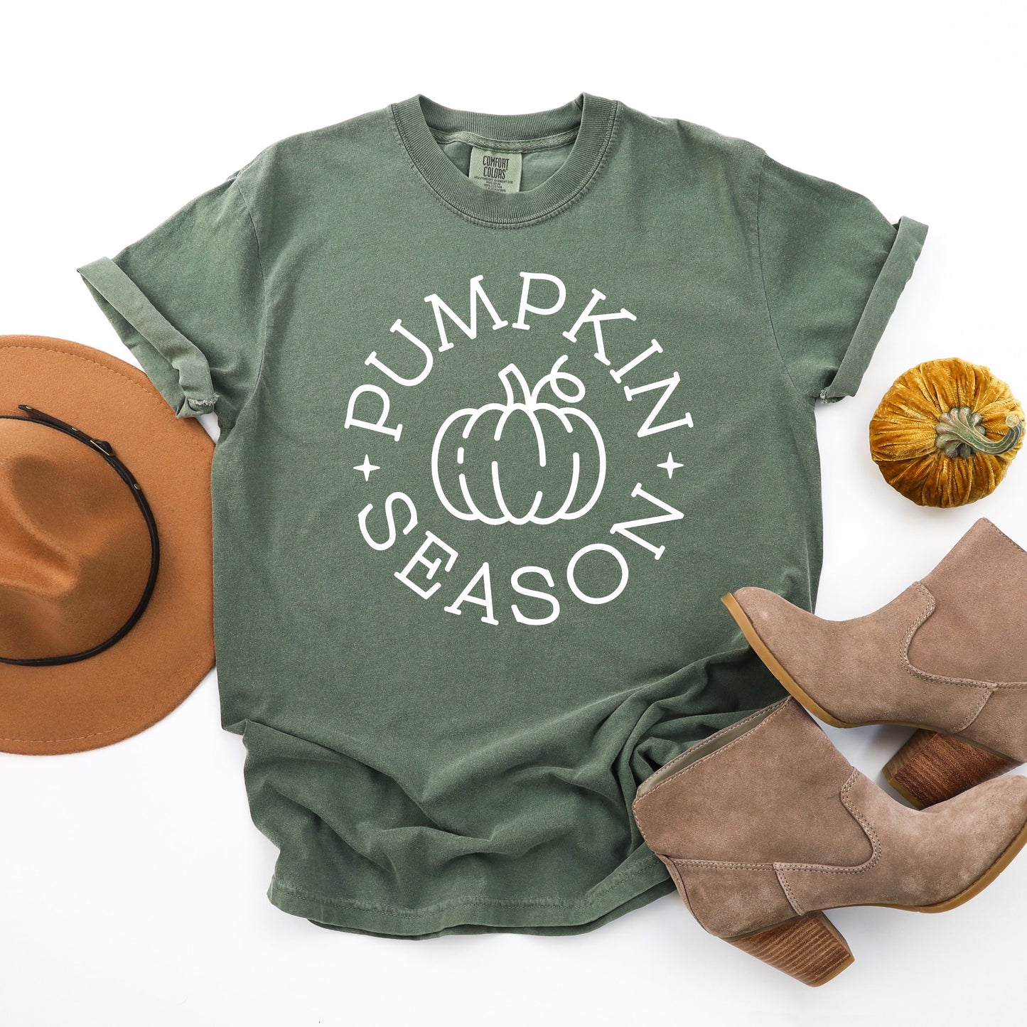 Pumpkin Season Circle | Garment Dyed Tee
