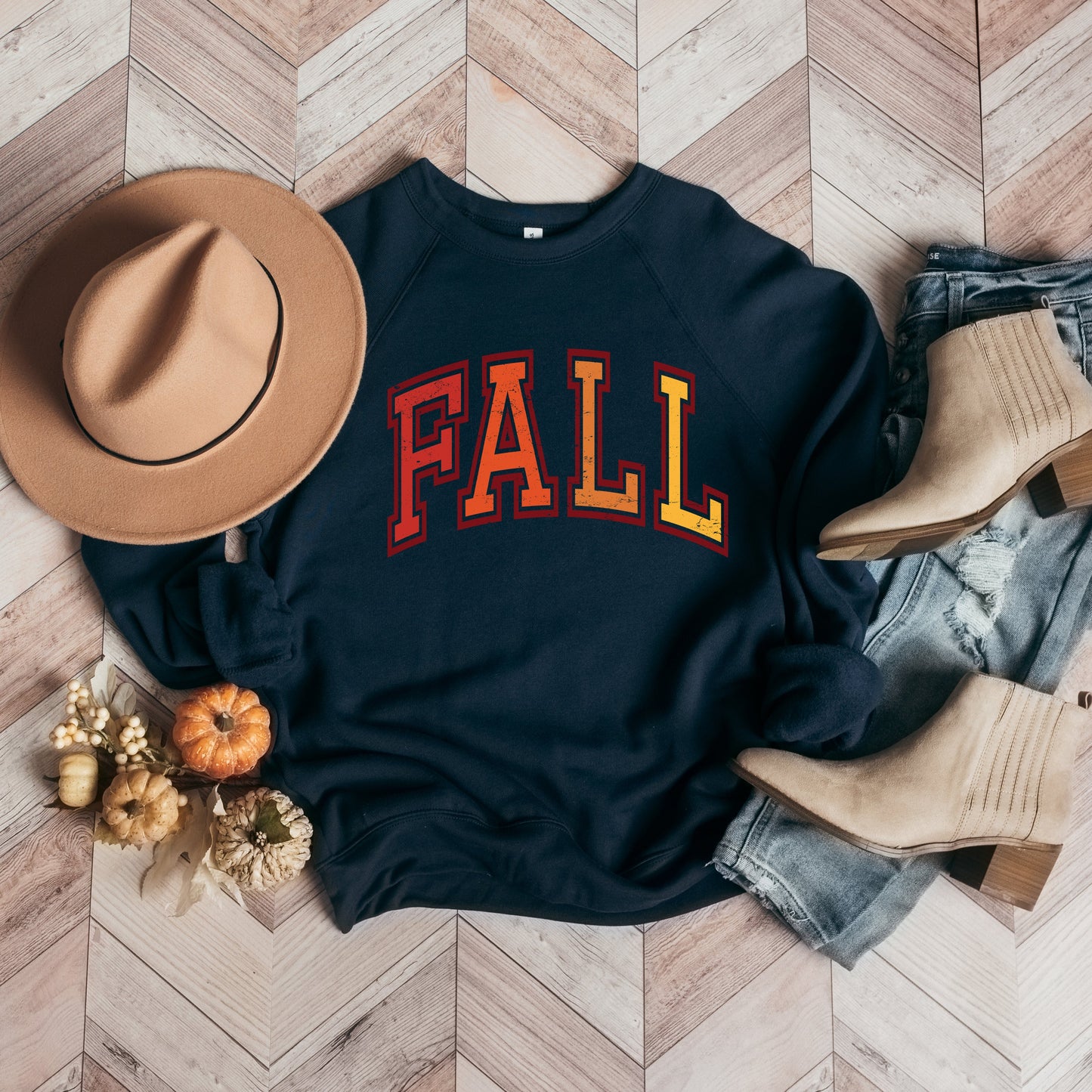 Varsity Fall Ombre | Bella Canvas Sweatshirt