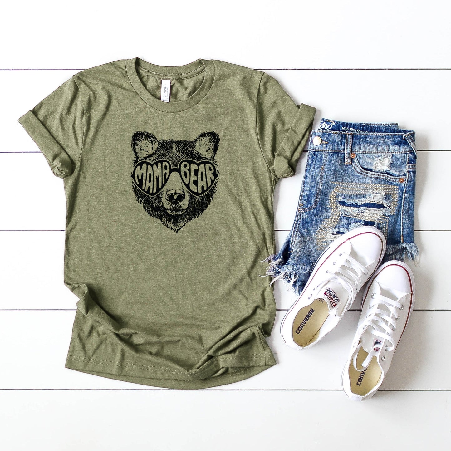 Mama Bear Sunglasses | Short Sleeve Crew Neck