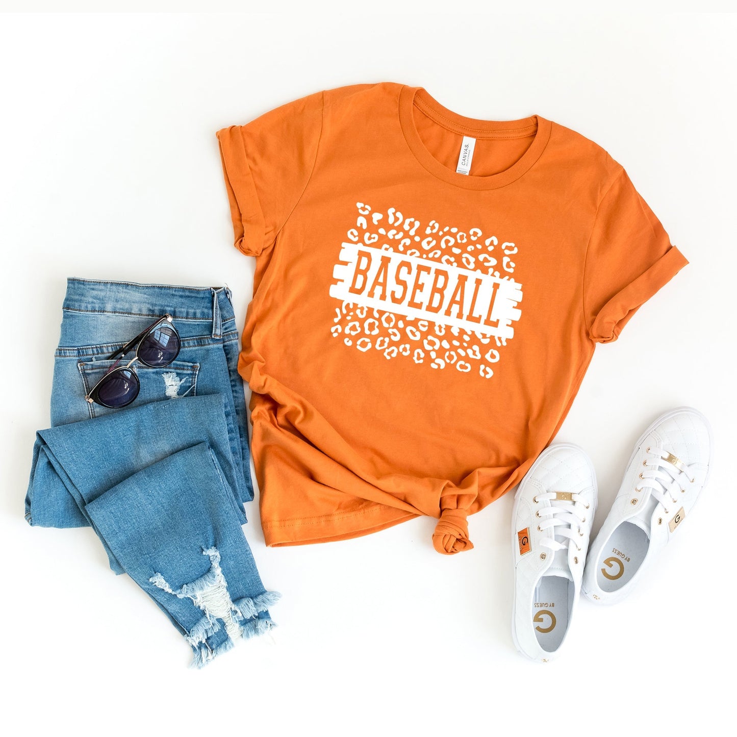Baseball Leopard | Short Sleeve Crew Neck