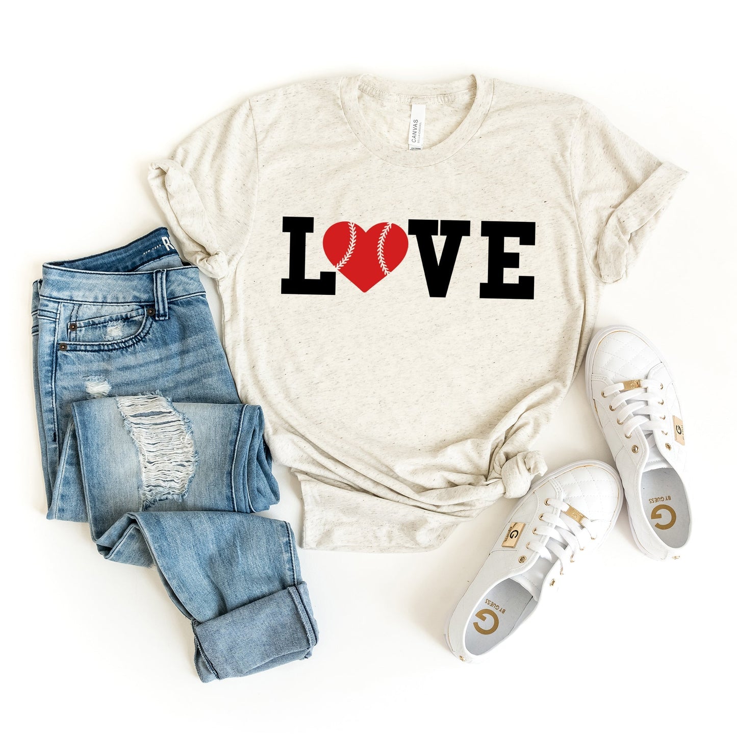 Love Baseball Colorful | Short Sleeve Crew Neck