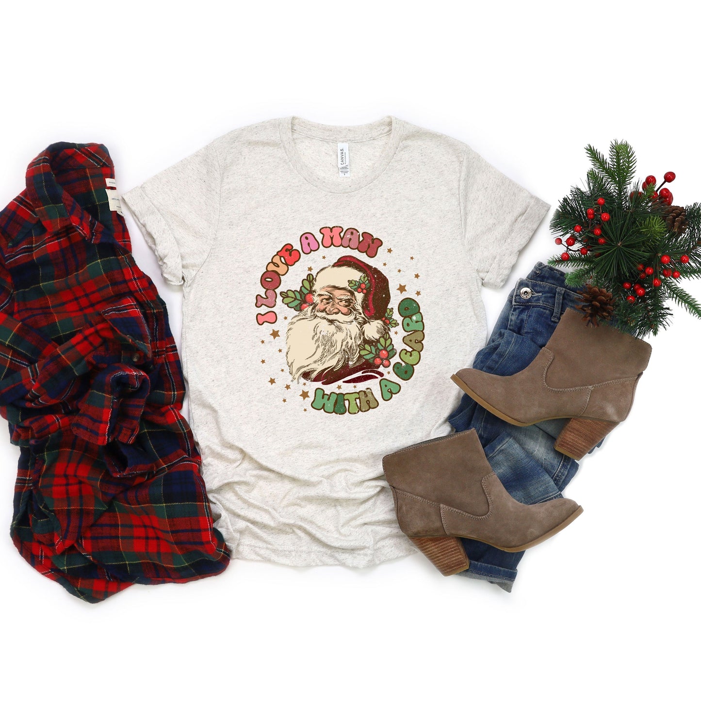 Love A Man With A Beard | Short Sleeve Crew Neck