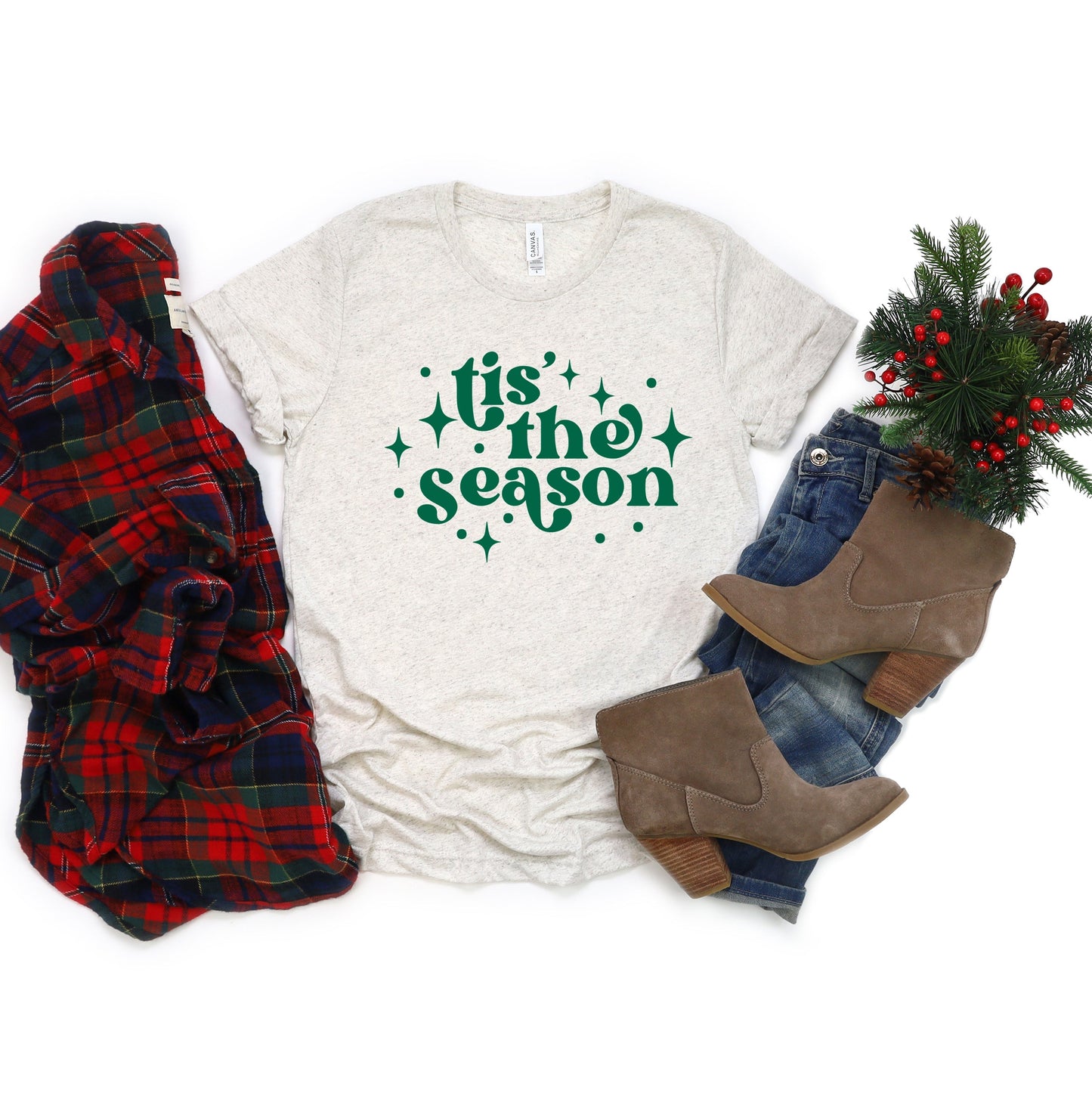 Whimsical Tis The Season | Short Sleeve Crew Neck