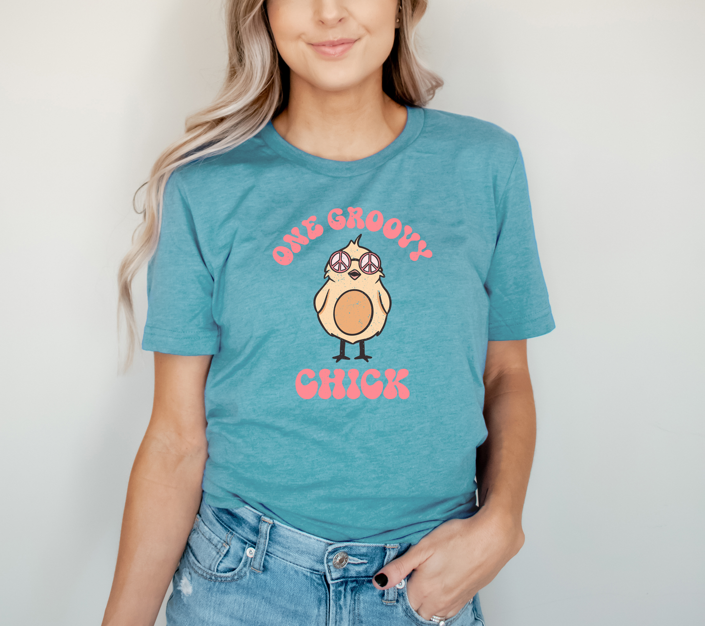 One Groovy Chick | Short Sleeve Crew Neck