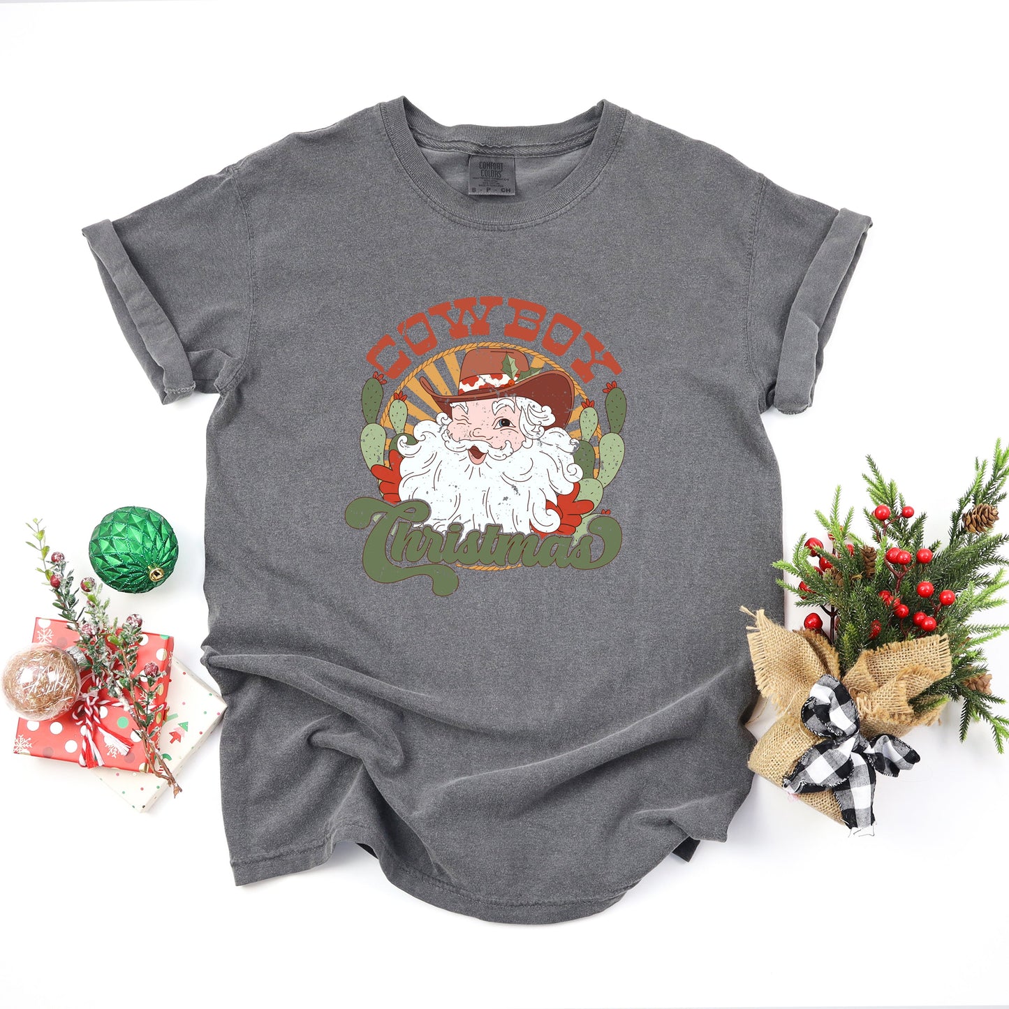 Cowboy Christmas | Garment Dyed Tee