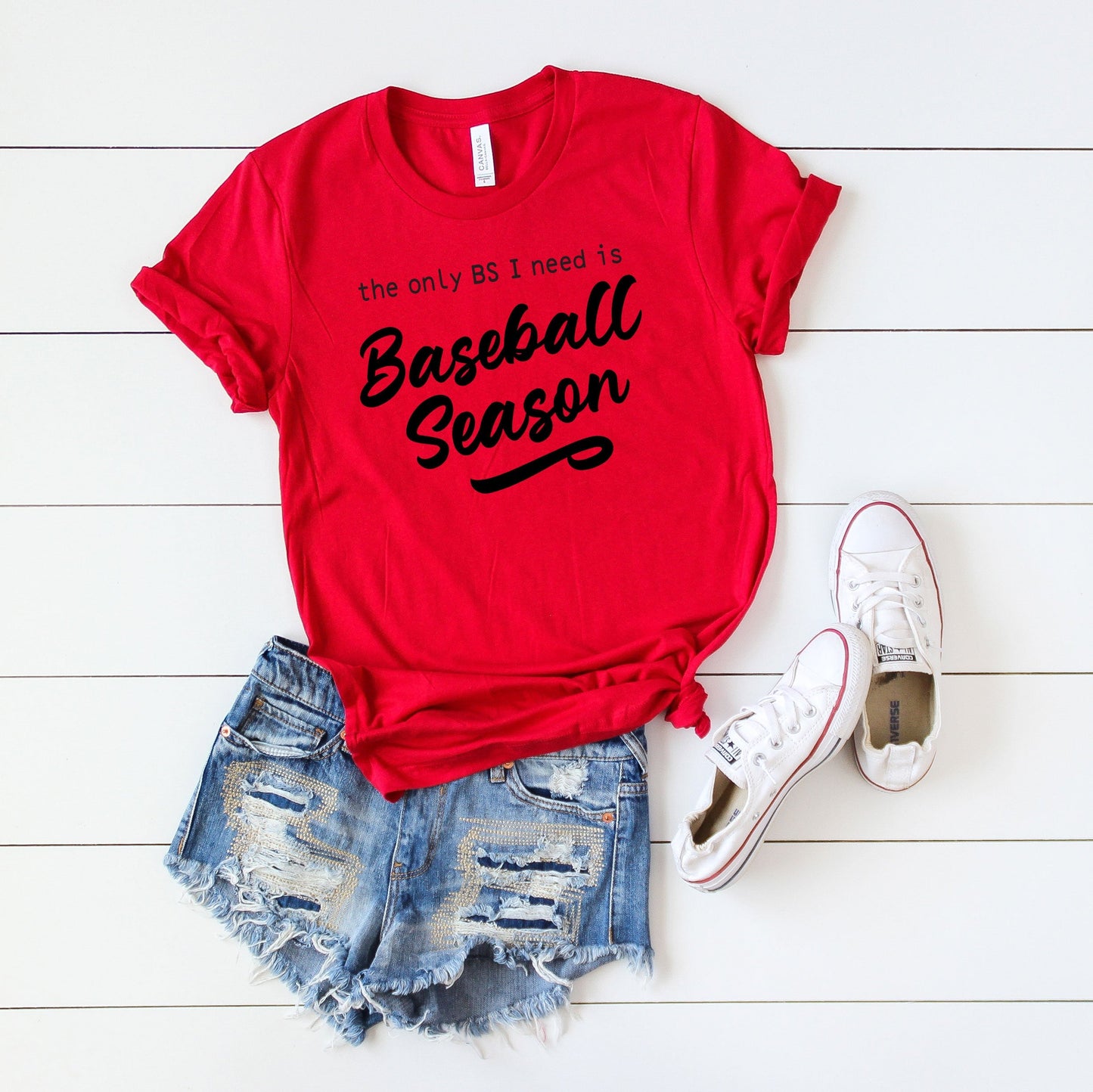 The Only BS I Need Is Baseball Season | Short Sleeve Crew Neck