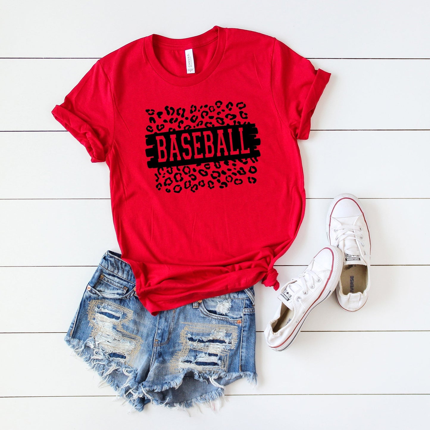 Baseball Leopard | Short Sleeve Crew Neck
